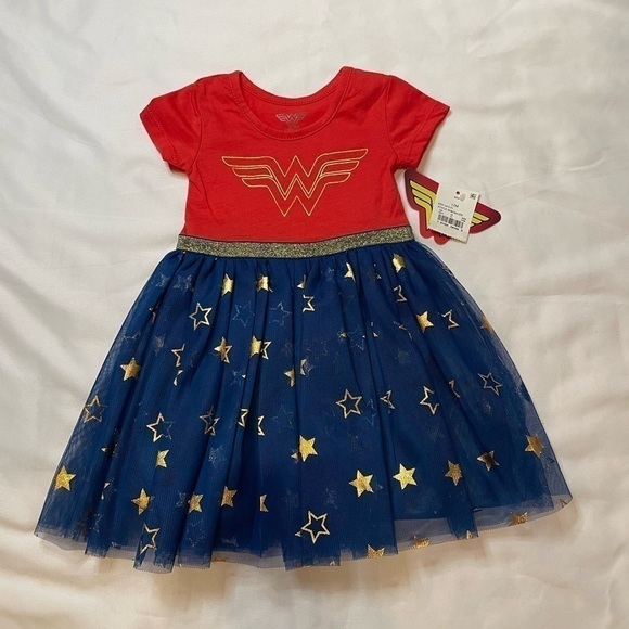 Wonder Woman Other - NWT girls Wonder Woman size 12 months red/blue dress